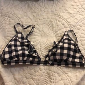 Buffalo print bikini top